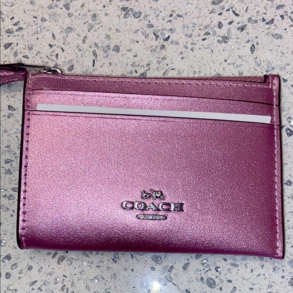 Coach Metallic Pink Cardholder